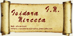Isidora Mirčeta vizit kartica